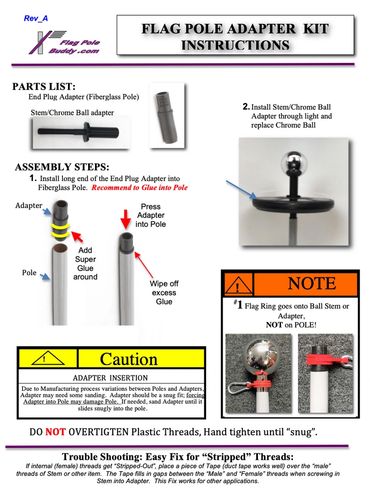 Flag Pole Adapter Kit Instructions