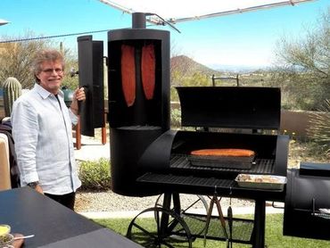 Salmon in a Horizon BBQ Smoker.