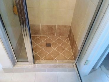 Shower screen restored to original condition, with the shower fully repaired, functioning properly