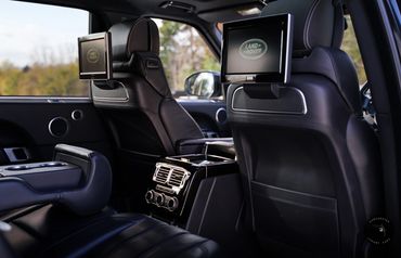 Range Rover Vogue Black leather interior for hire