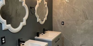 A bathroom remodeling project in Osceola.