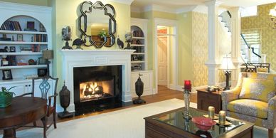 A freshly painted living room in Osceola.