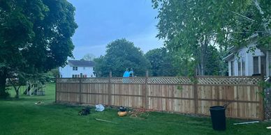 A new privacy fence installed in Osceola, Indiana.