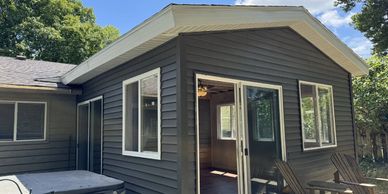 A new addition and deck in Osceola, Indiana.