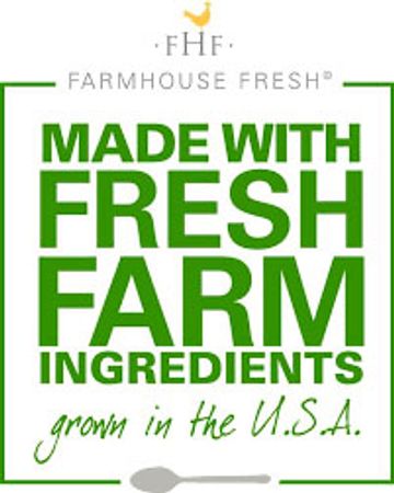 Farmhouse Fresh label with fresh farm ingredients from the USA.