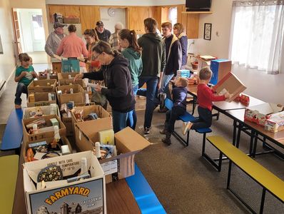 Food giving at Midvale Church of Christ in Midvale, ID