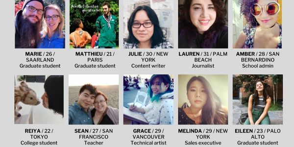 Pictures of people we interviewed, including their ages & occupations.