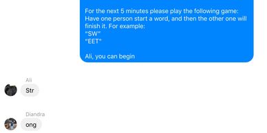 Screenshot of prototype test in progress