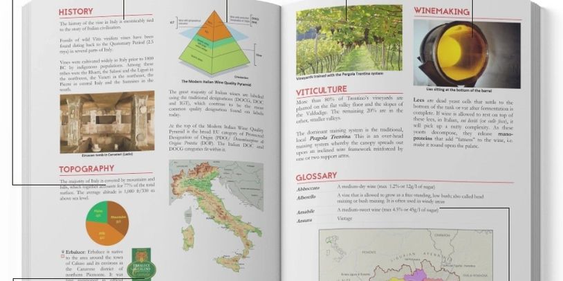 Manual de estudos impresso aberto Italian Wine Scholar (IWS) Unidade 1 da Wine Scholar Guild (WSG)