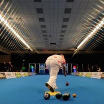 picture of someone playing indoor bowling