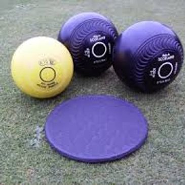 photo of crown green bowls and crown green bowling jack 