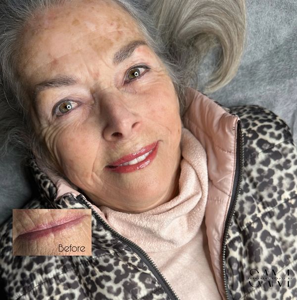 Lip Blush on mature skin