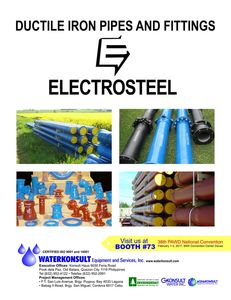 Electrosteel Ductile Iron Pipe and Fittings. Non Revenue Water Reduction in Philippines Waterkonsult