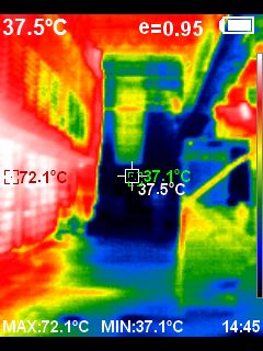 Infrared Photo of hot factory (heat) Australia
