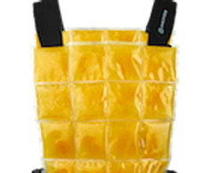 Inuteq PCM CoolOver cooling vest in 21 degrees Celsius yellow cells in biobased Inuteq-PAC