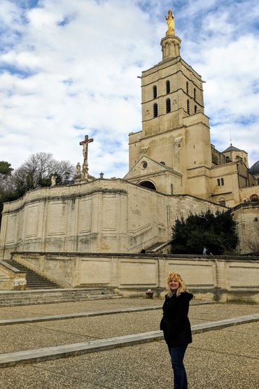 Cheryl at Cathedral of the Blessed Mother, Avignon