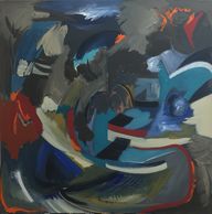 abstract painting impression july 4 painting by Sue Boydston