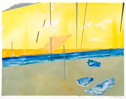 Abstract Watercolor Painting of Hawaiian Creation Chant by Sue Boydston