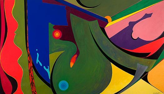 Salsa, Abstract painting by Sue Boydston