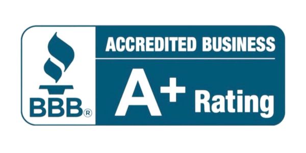 BBB A+ accredited business rating logo.