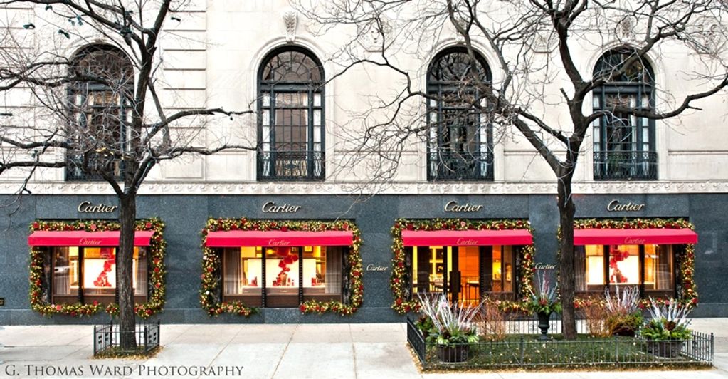 Exterior Christmas Installations. Cartier Chicago Boutique.