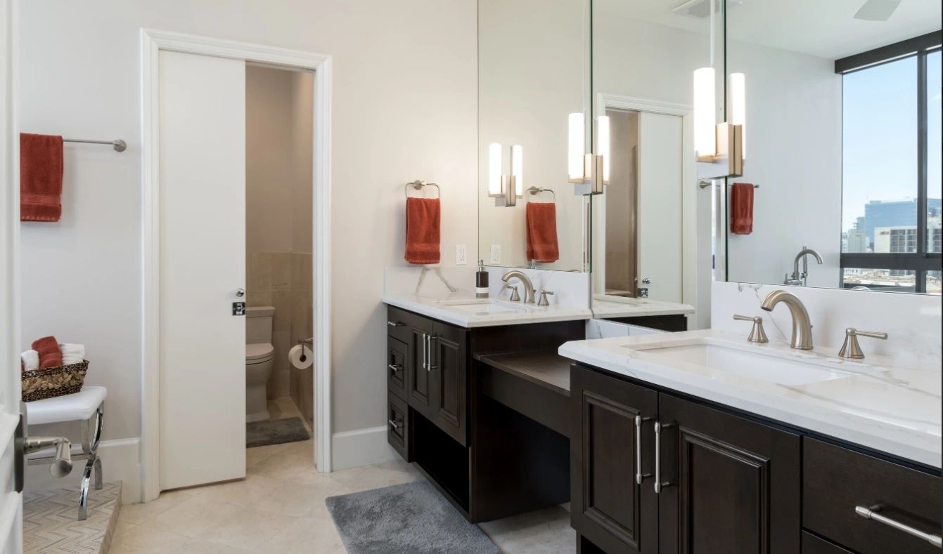 double sink bathroom renovation including tiling and plumbing