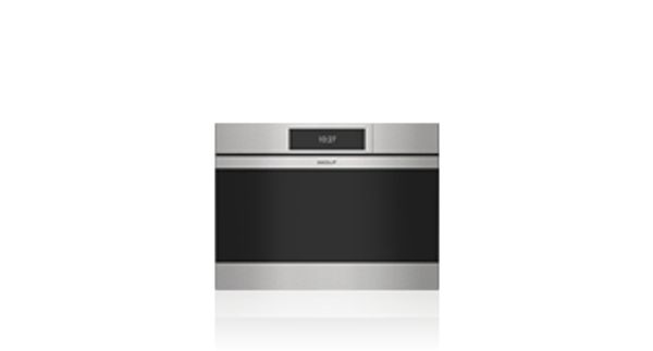 24" M Series Contemporary Stainless Steel Handleless Convection Steam Oven - Plumbed
