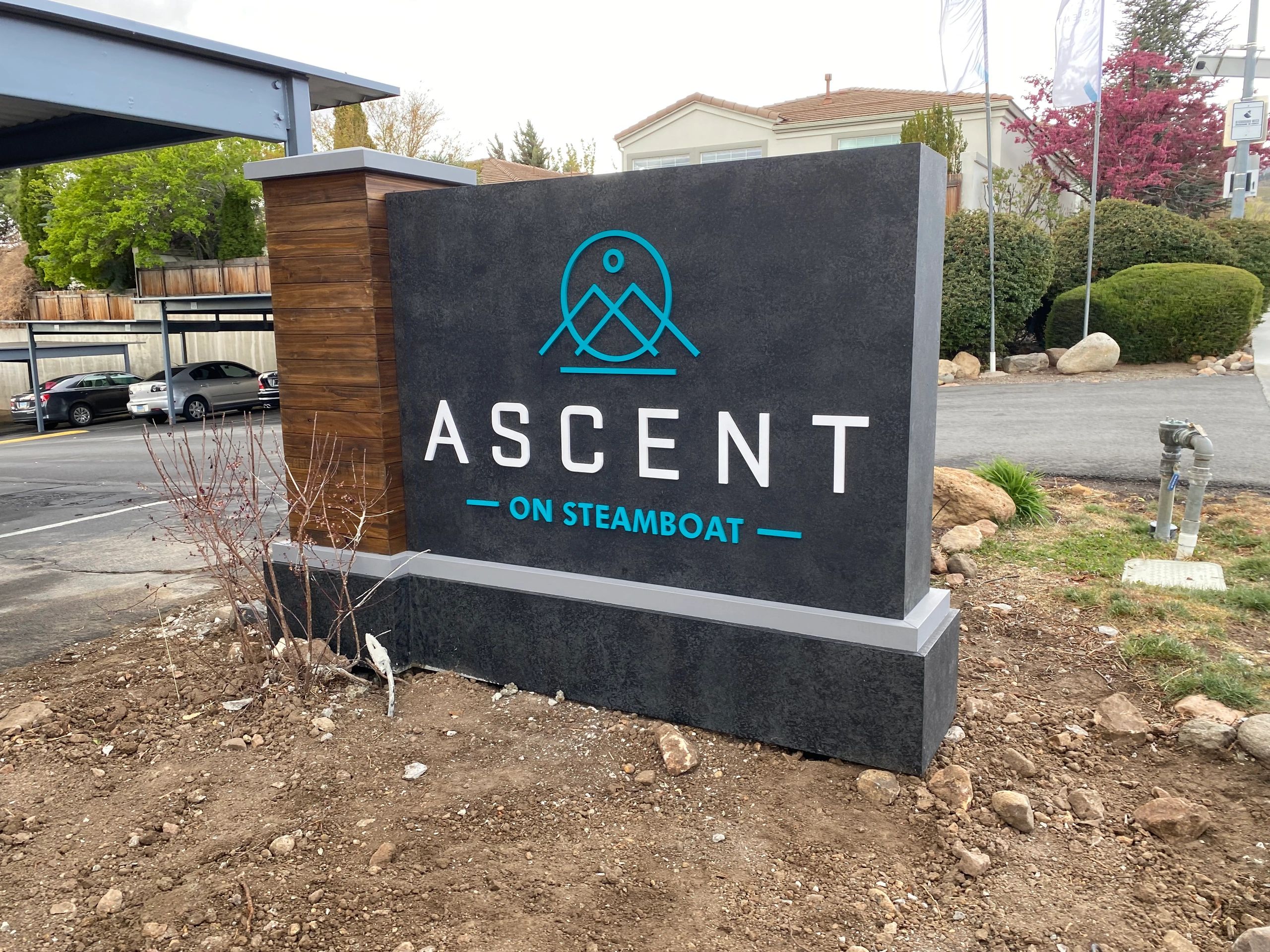 Ascent on Steamboat Monument Sign