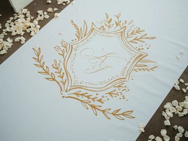Custom Hand Painted Aisle Runner