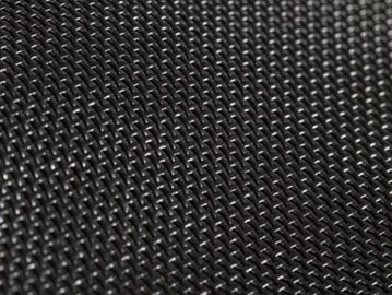 Close-up of a textured black woven surface.