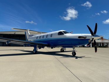 N132AS Pilatus PC12 available to charter, exterior photo