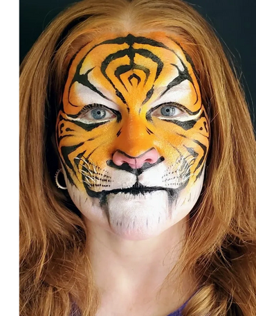 Realistic Tiger - Model, Pam - International Face Painting School Professional Course Final Exam