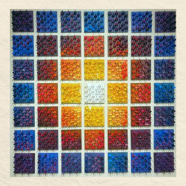 Jeremy Bonsol JBonsol Echo Chromatic origami art at Sanchez Art Center Pacifica, CA