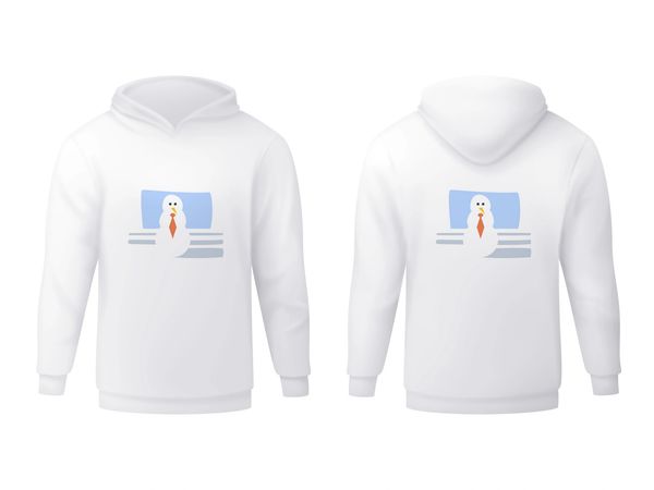 Vector hoodie in mesh gradient style. Editable color