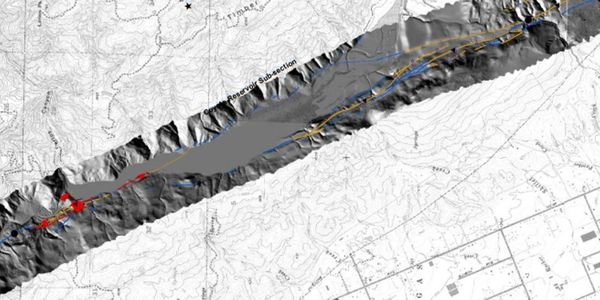 Strip map of Central Calaveras fault strands and data points
