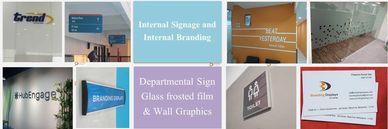 Internal Sigages and Branding help wayfindings and Employee interactive graphics leeps the environme