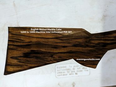 English Walnut Marble Cake machine inlet unfinished. $600 to $800 per set.