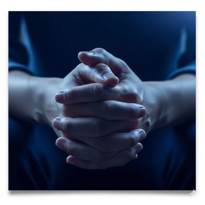 Hands clasped, symbolizing calm and control in 4-week private anger management.