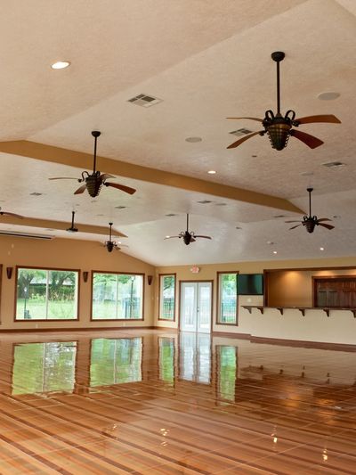 The large event reception area in the building