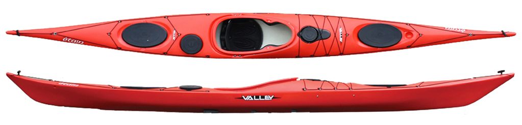 Valley Etain sea kayak in rotomolded plastic or composite