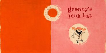 Granny bought a bright pink hat.