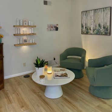 The Skin Tune spa waiting area in Ramsey NJ skincare.