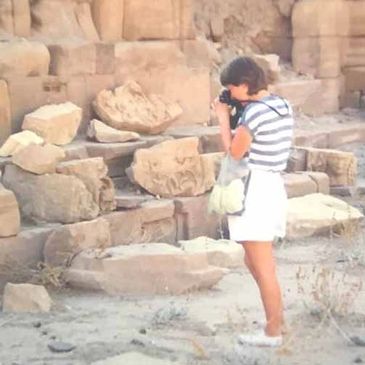 In Jordan, aged about 18 with the obligatory camera around my neck. Film camera in those days!