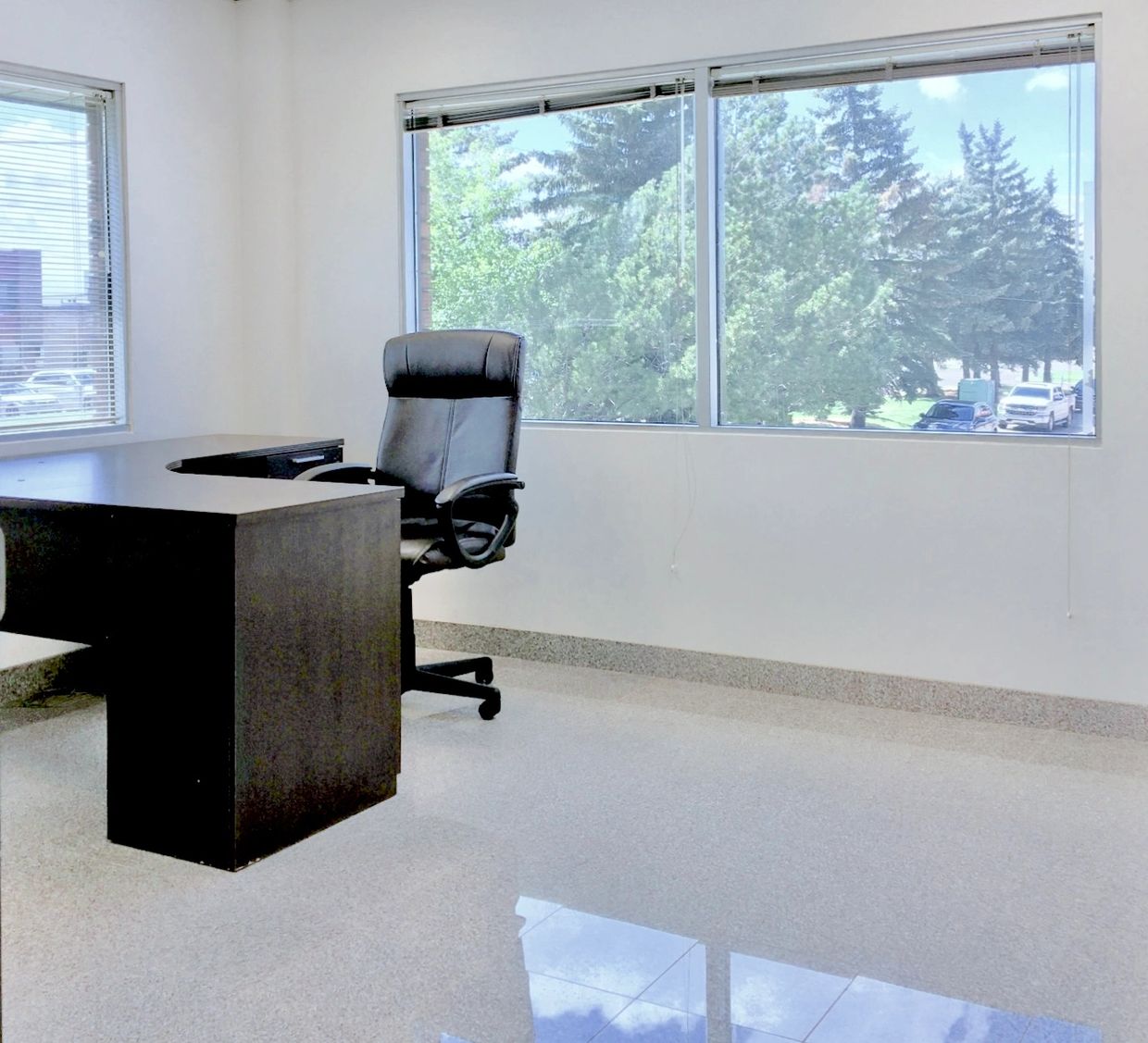 Elegant office with windows to the South and West for rent at Wright Business Centre,in SE Calgary