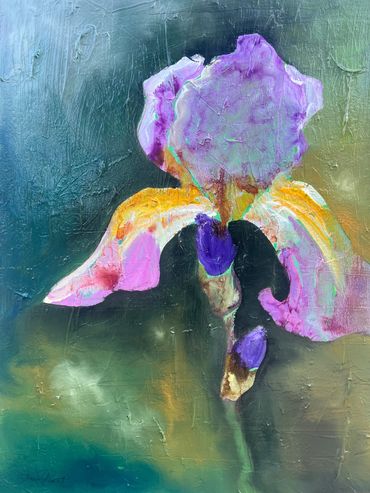 Iris
Oil and acrylic on canvas
16x20”
