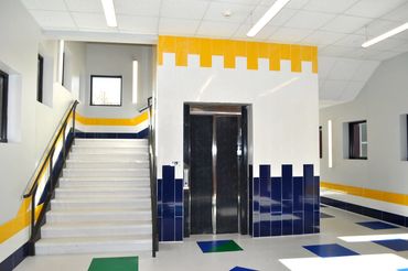 North Elementary School Interior Staircase North Elementary School Connector Monongalia County Schools, Morgantown, WV