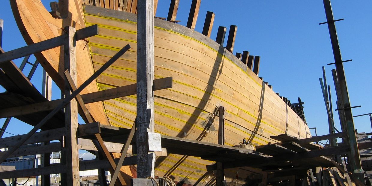 Construction of woodan ship