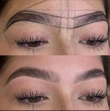 Brow mapping process with a wax