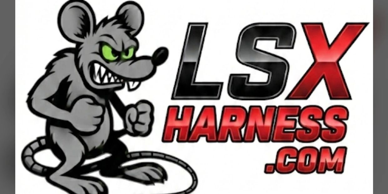 Angry cartoon rat with LSX Harness text.