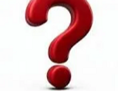 A shiny red question mark symbol on a white background.